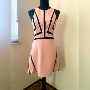 Top shop Mini Dress in baby pink with black mesh details